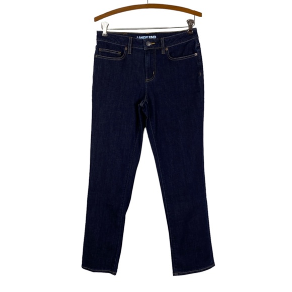 NWT Lands End Dark Wash Jeans Sz. 6P - Picture 1 of 12